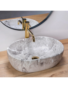 håndvask vask bordmonteret bordplade keramik badeværelse marmor 2