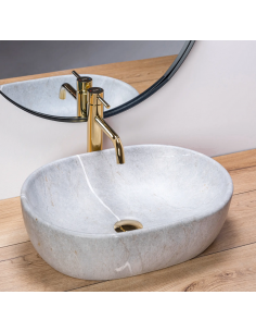 håndvask vask bordmonteret bordplade keramik badeværelse marmor 2