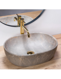 håndvask vask bordmonteret bordplade keramik badeværelse marmor 2