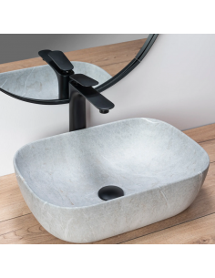 håndvask vask bordmonteret bordplade keramik badeværelse marmor 2