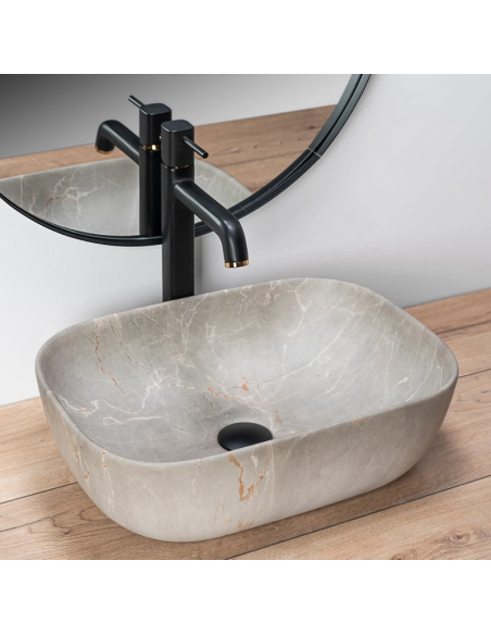 håndvask vask bordmonteret bordplade keramik badeværelse marmor