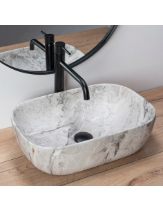 håndvask vask bordmonteret bordplade keramik badeværelse marmor 2