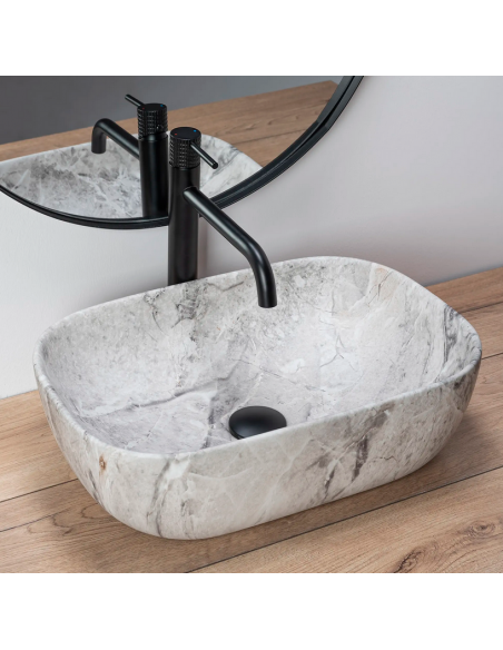 håndvask vask bordmonteret bordplade keramik badeværelse marmor