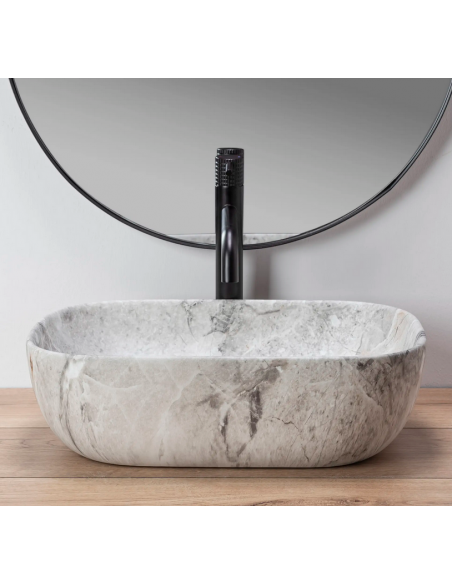 håndvask vask bordmonteret bordplade keramik badeværelse marmor