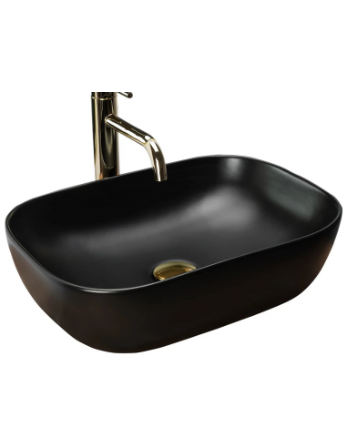 håndvask vask bordmonteret bordplade keramik badeværelse sort