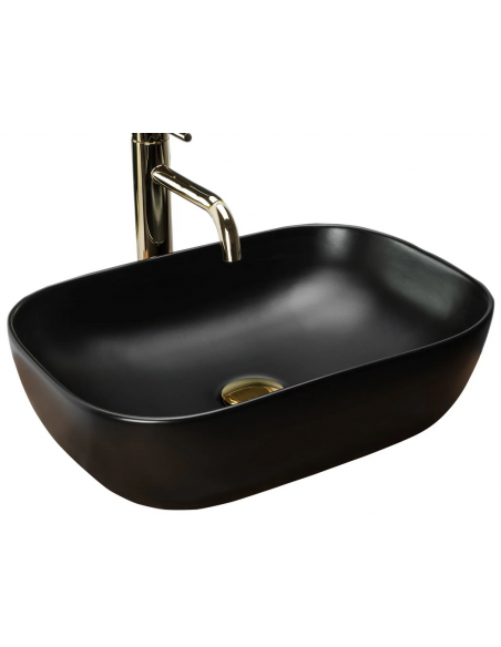 håndvask vask bordmonteret bordplade keramik badeværelse sort