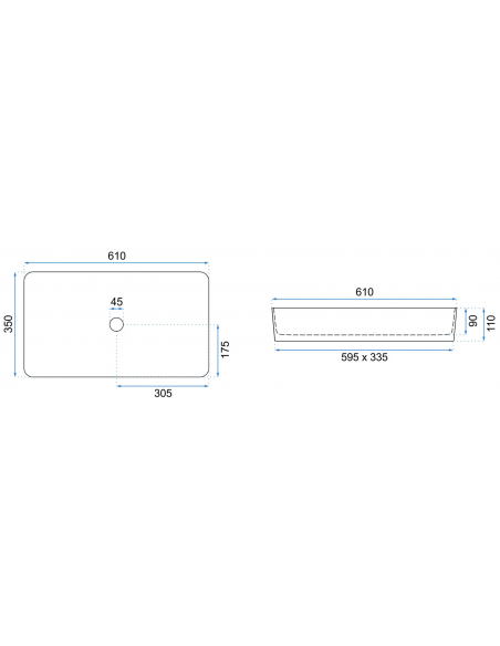 håndvask vask bordmonteret bordplade keramik badeværelse sort