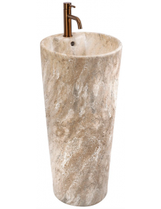 rund håndvask vask gulvmonteret gulv badeværelse keramik marmor 2