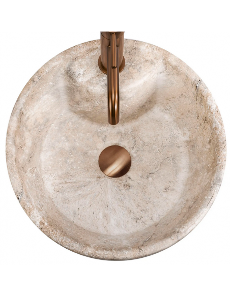 rund håndvask vask gulvmonteret gulv badeværelse keramik marmor