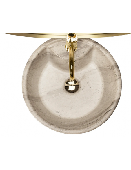 rund håndvask vask gulvmonteret gulv badeværelse keramik marmor