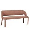 JUNE Spisebænk i bouclé B160 cm - Meleret terracotta