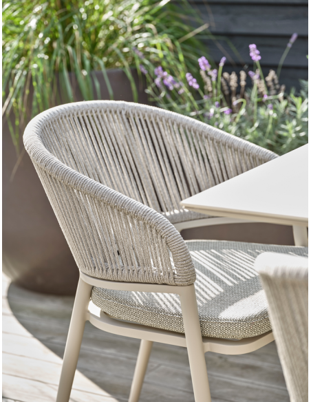 havestole med armlæn aluminium flet havemøbler spisebordsstole