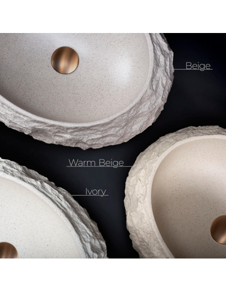 håndvask vask bordmonteret bordplade keramik badeværelse sten beige