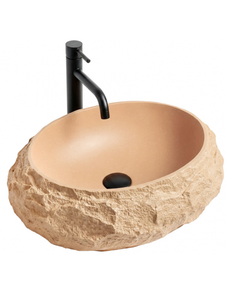 håndvask vask bordmonteret bordplade keramik badeværelse sten