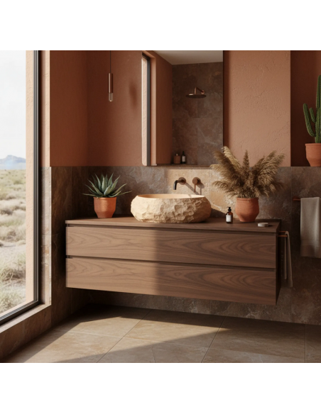 håndvask vask bordmonteret bordplade keramik badeværelse sten