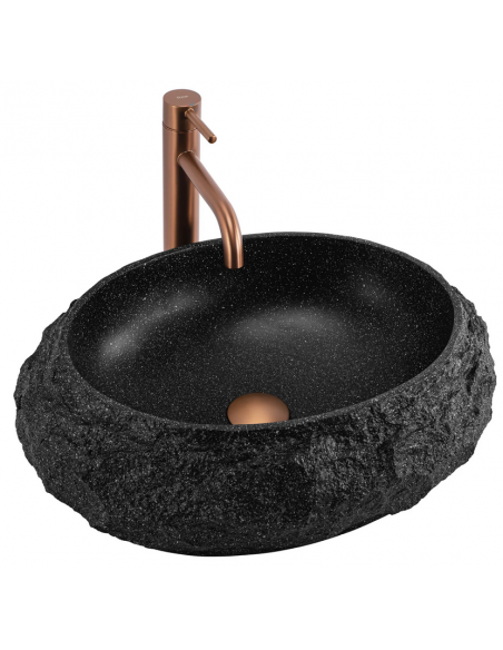 håndvask vask bordmonteret bordplade keramik badeværelse sten