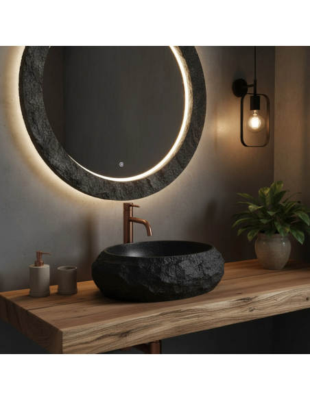 håndvask vask bordmonteret bordplade keramik badeværelse sten