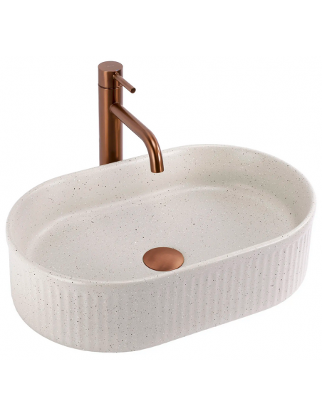 oval håndvask vask bordmonteret bordplade keramik badeværelse