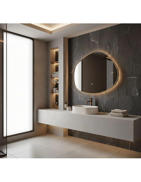 oval håndvask vask bordmonteret bordplade keramik badeværelse