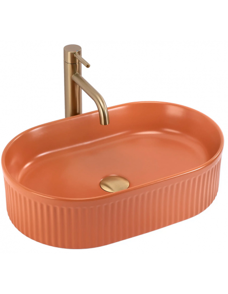 oval håndvask vask bordmonteret bordplade keramik badeværelse