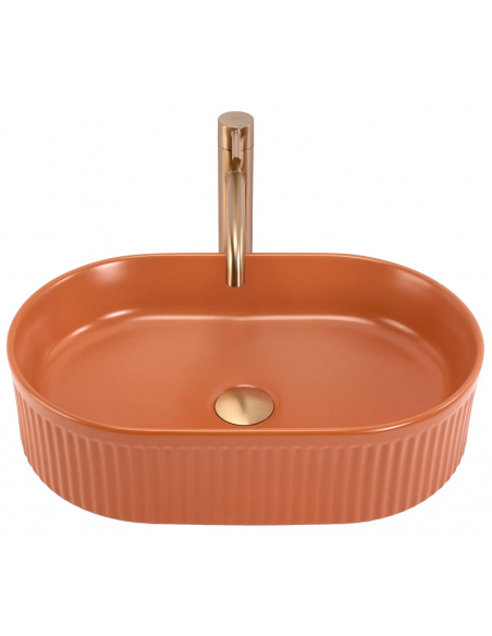 oval håndvask vask bordmonteret bordplade keramik badeværelse