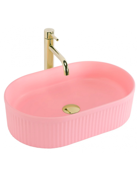 oval håndvask vask bordmonteret bordplade keramik badeværelse