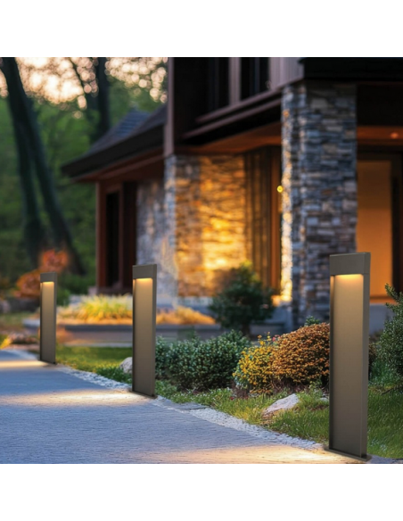 Bedlampe led udendørslamper moderne design stående grå lav havelamper