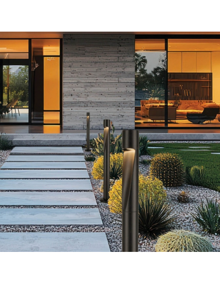 Bedlampe led udendørslamper moderne design stående sort lav havelamper