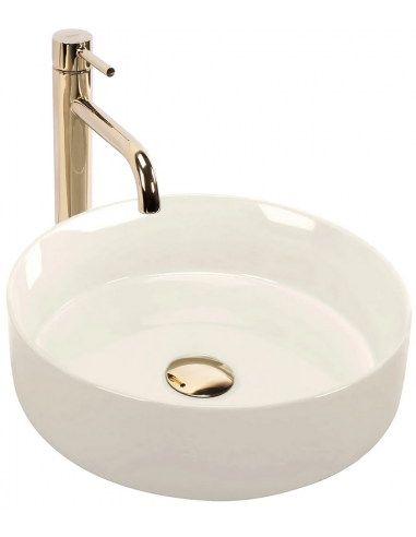 rund håndvask vask bordmonteret bordplade keramik badeværelse