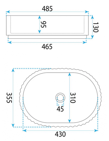håndvask vask bordmonteret bordplade keramik badeværelse sten