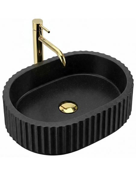 håndvask vask bordmonteret bordplade keramik badeværelse sten