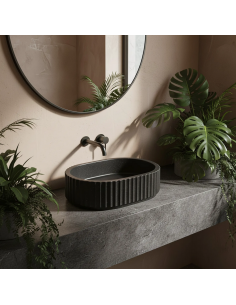 håndvask vask bordmonteret bordplade keramik badeværelse sten