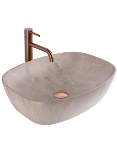 håndvask vask bordmonteret bordplade keramik badeværelse marmor travertin sten