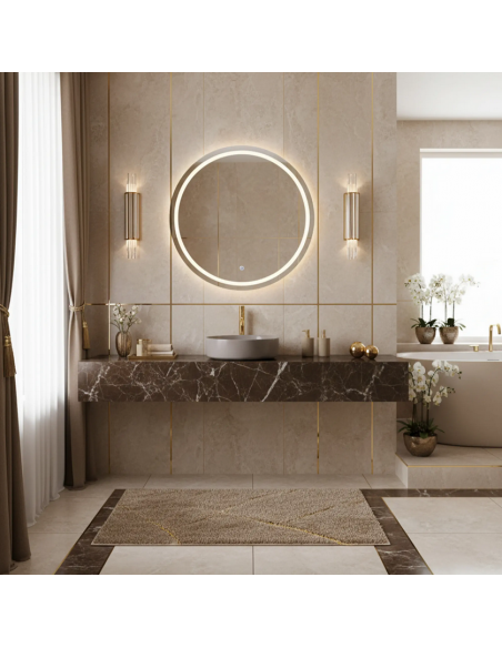 rund håndvask vask bordmonteret bordplade keramik badeværelse