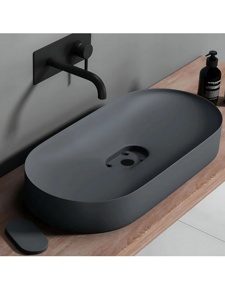 håndvask vask bordmonteret bordplade keramik badeværelse sten