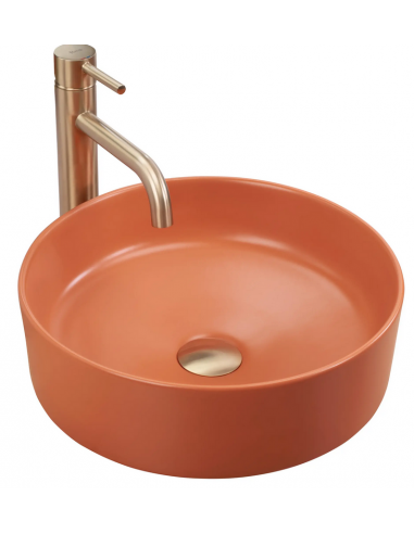 rund håndvask vask bordmonteret bordplade keramik badeværelse