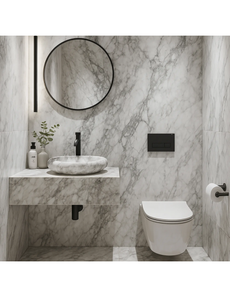 håndvask vask bordmonteret bordplade keramik badeværelse marmor