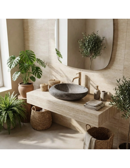 håndvask vask bordmonteret bordplade keramik badeværelse marmor