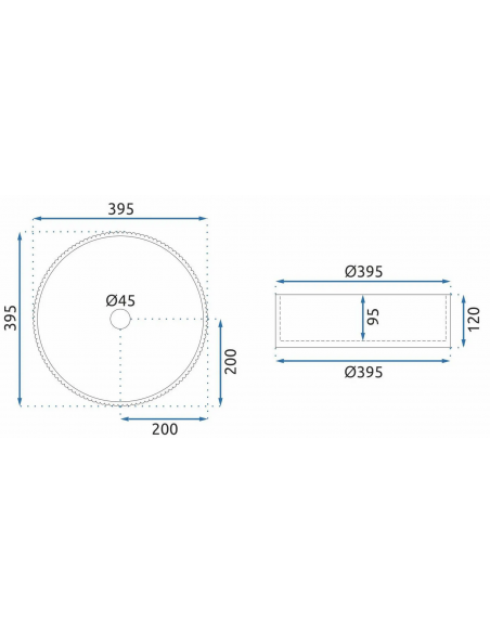 rund håndvask vask bordmonteret bordplade badeværelse sort glas