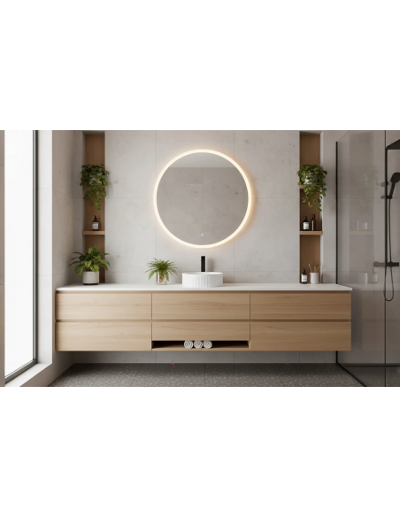 rund håndvask vask bordmonteret bordplade keramik badeværelse