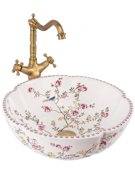 rund håndvask vask bordmonteret bordplade keramik badeværelse