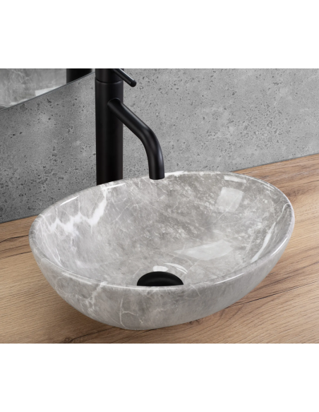 oval håndvask vask bordmonteret bordplade keramik badeværelse