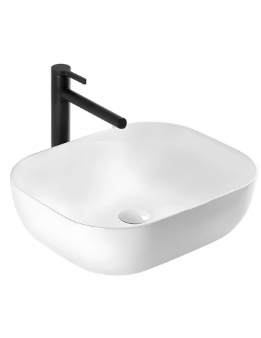 håndvask vask bordmonteret bordplade keramik badeværelse hvid