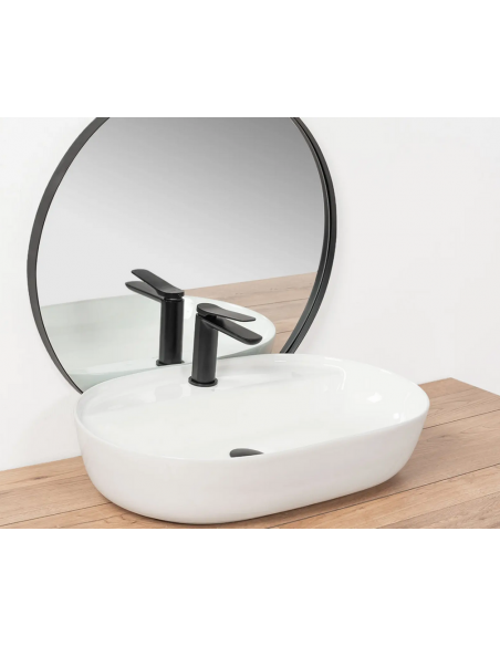 håndvask vask bordmonteret bordplade keramik badeværelse hvid