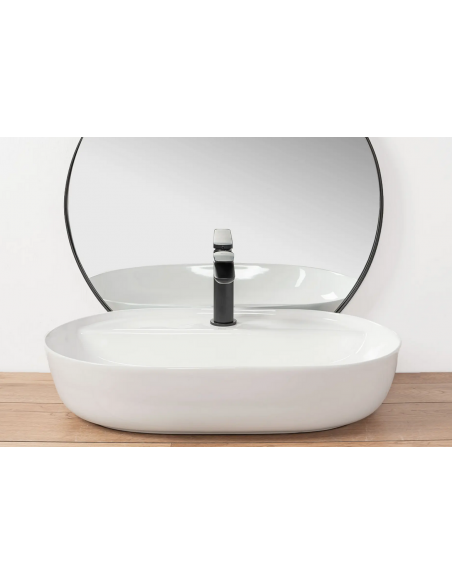 håndvask vask bordmonteret bordplade keramik badeværelse hvid