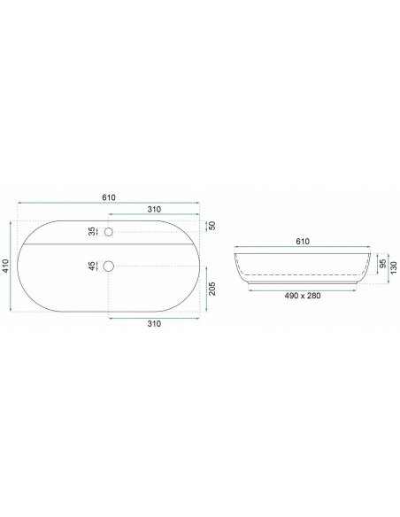 håndvask vask bordmonteret bordplade keramik badeværelse hvid