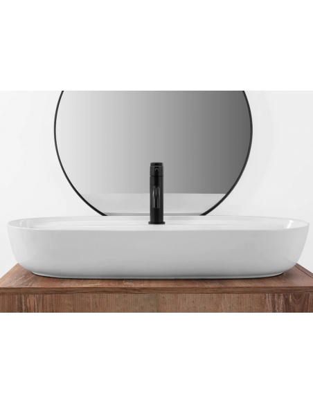 håndvask vask bordmonteret bordplade keramik badeværelse hvid