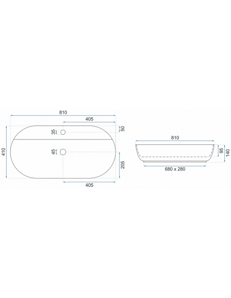håndvask vask bordmonteret bordplade keramik badeværelse hvid
