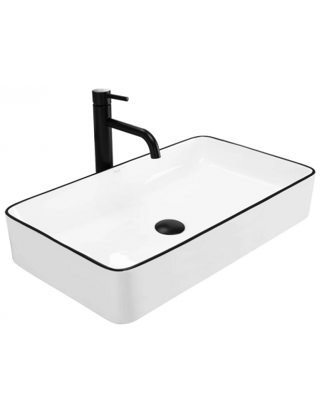 håndvask vask bordmonteret bordplade keramik badeværelse hvid