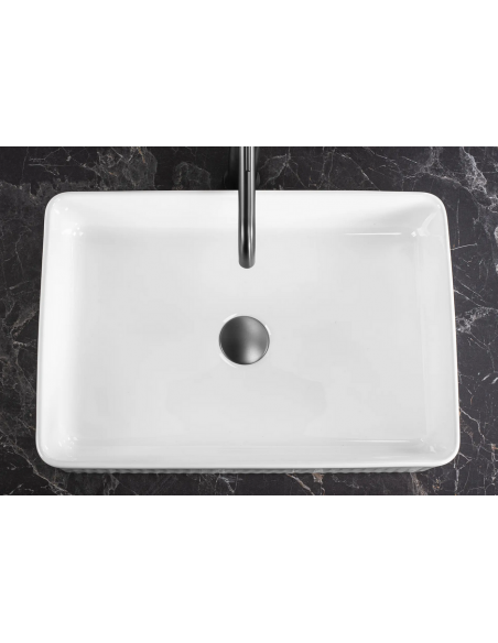 håndvask vask bordmonteret bordplade keramik badeværelse hvid